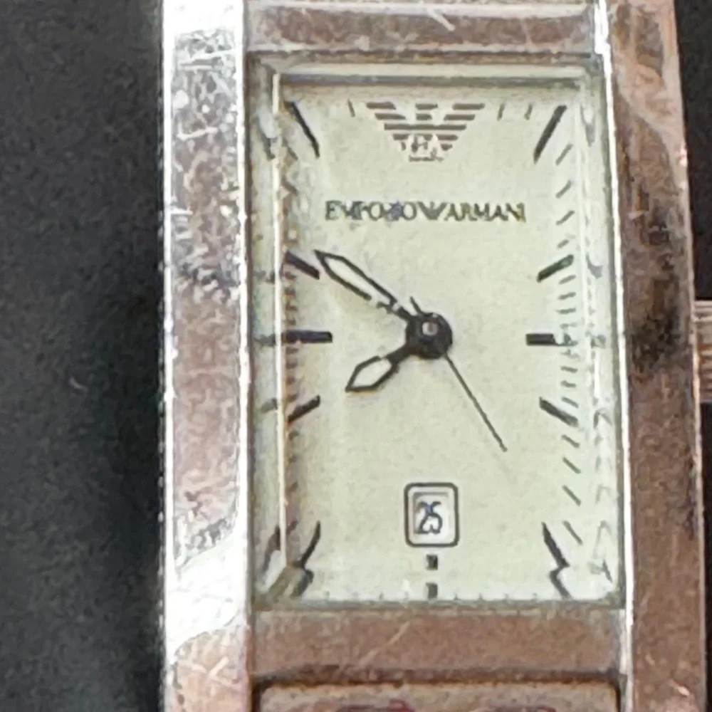 Emporio Armani Rectangular Stainless Steel Watch - Picture 5 of 10